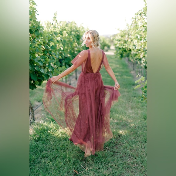 Dusty Blue Revelry Bridesmaid Dress - Picture 3 of 7